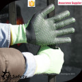 SRSAFETY Puntos de agarre de nitrilo de calibre 15 en espuma de palma y guantes baratos EN388